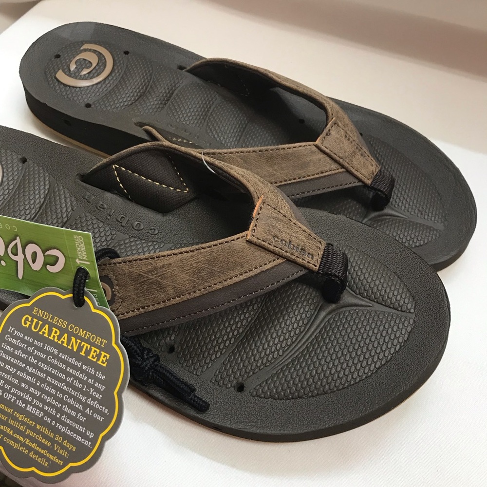 Cobian Men's Draino 2 Thong Sandals Chocolate - sz 9 NWT